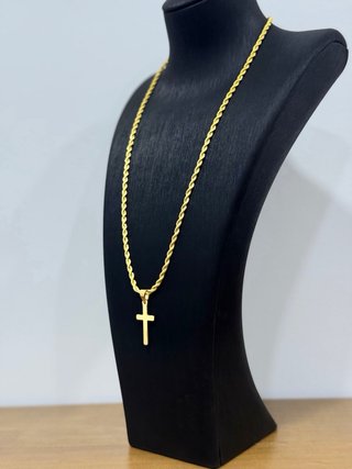 Conjunto Cadena+pulsera - Plata de ley Chapada 18k