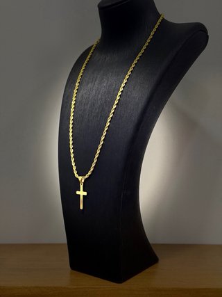 Conjunto Cadena+pulsera - Plata de ley Chapada 18k