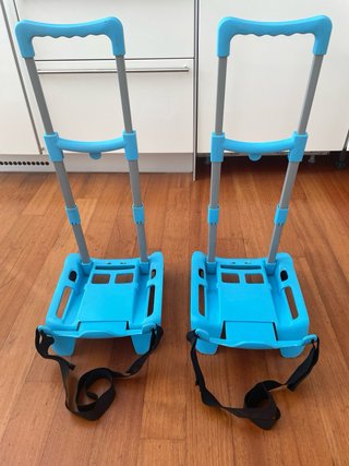 Coppia carrellini porta zaino bambino