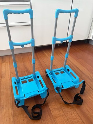 Coppia carrellini porta zaino bambino