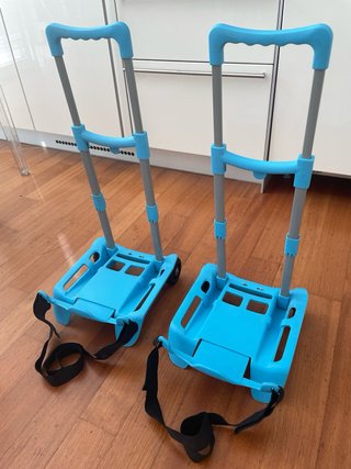 Coppia carrellini porta zaino bambino