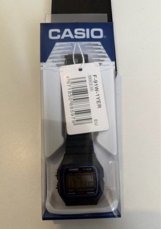 Reloj Casio F-91W-1YER Negro y Azul