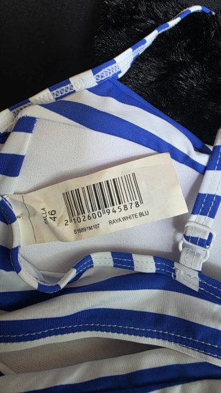Bikini Rayas Azul y Blanco