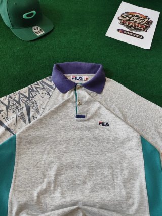 Polo Fila Vintage Y2K Geometrico