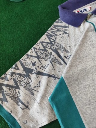 Polo Fila Vintage Y2K Geometrico