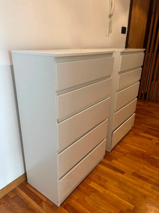 Cajoneras Kullen blancas 5 cajones Ikea