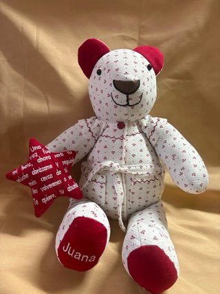 Oso de peluche hecho a mano con nombre
