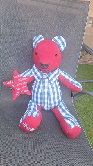 Oso de peluche hecho a mano con nombre