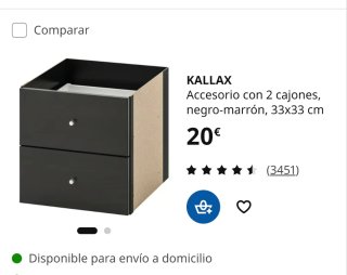 Librería Kallax Ikea Negra