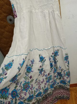Vestido blanco floral