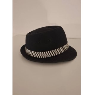 Sombrero Ska Negro con Cinta Cuadros