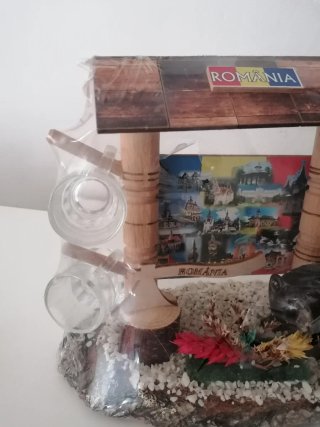 Vasitos cristal recuerdo Rumanía