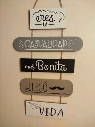 Cartel decorativo enamorados