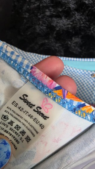Bikini estampado floral y cuadros