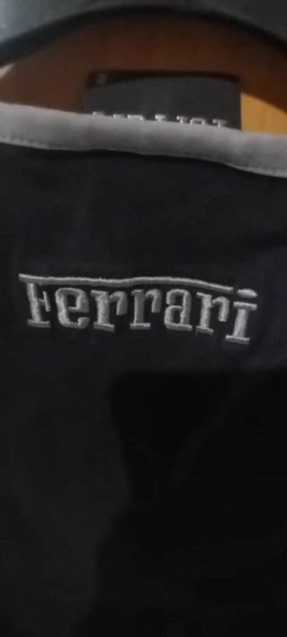 Maglia Ferrari Nera Logo Taglia XS