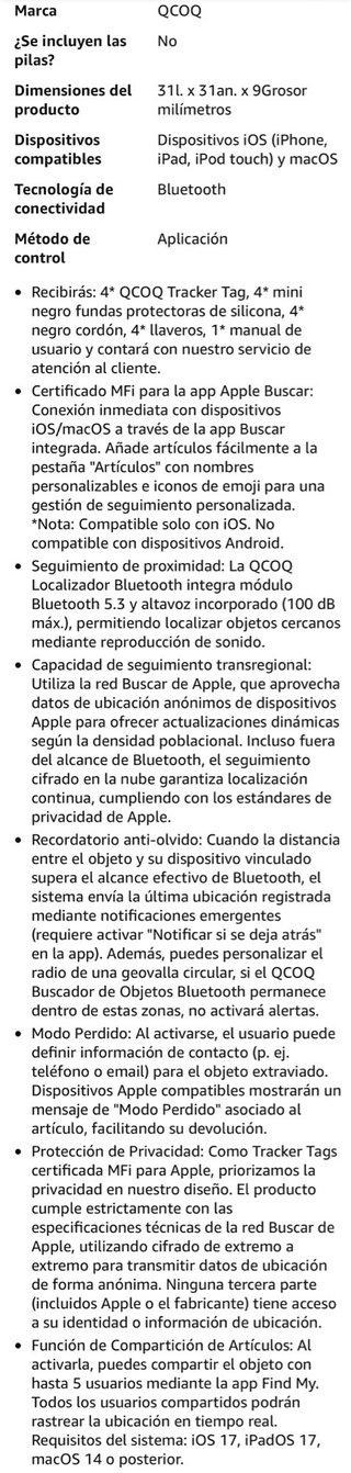 4 Smart Tracker Tag Localizador iOS Buscar Apple