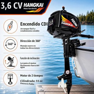 Motor fueraborda Hangkai 3.6 HP