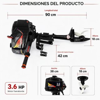 Motor fueraborda Hangkai 3.6 HP