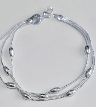 Pulsera de Bolillas en Plata 925
