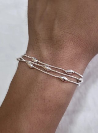 Pulsera de Bolillas en Plata 925