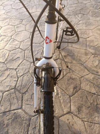 Bicicleta de ciudad blanca