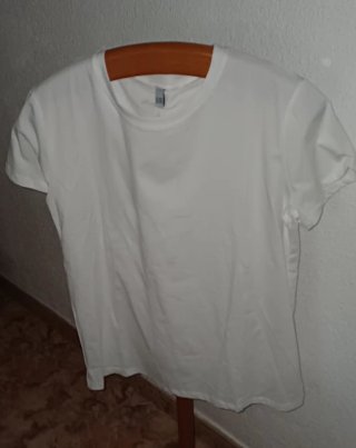 Camiseta de algodón blanca