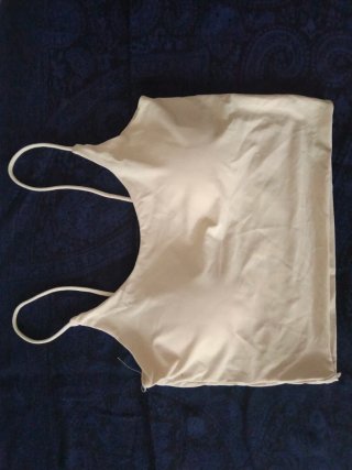 Camiseta tirantes nylon verano beige