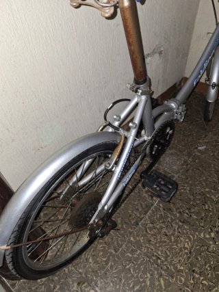 Bicicleta Plegable Urbana Plateado/Azul