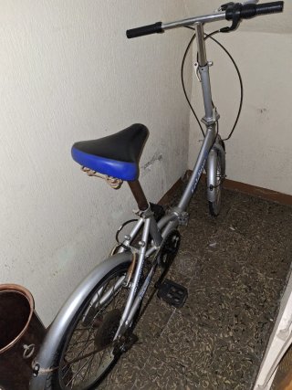 Bicicleta Plegable Urbana Plateado/Azul