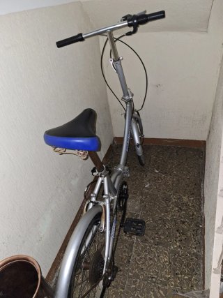 Bicicleta Plegable Urbana Plateado/Azul