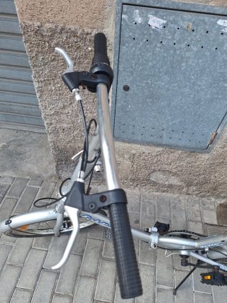 Bicicleta Plegable Urbana Plateado/Azul