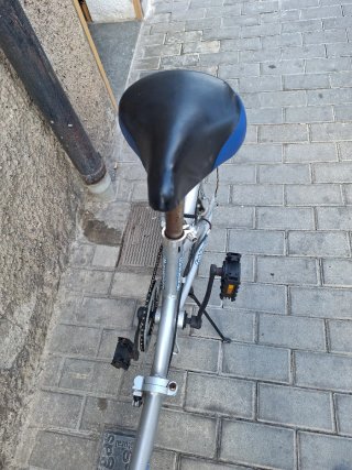 Bicicleta Plegable Urbana Plateado/Azul