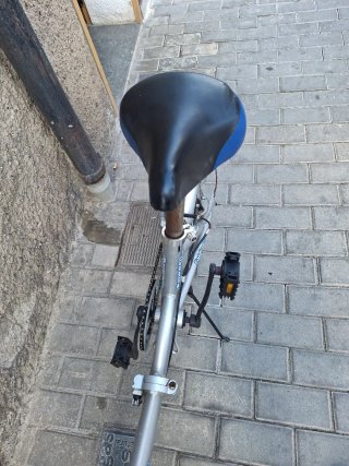 Bicicleta Plegable Urbana Plateado/Azul
