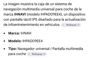 Sistema Navegación GPS IHNAVI Específico
