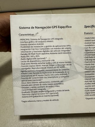 Sistema Navegación GPS IHNAVI Específico