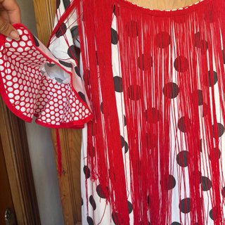 Vestido Gitana Talla 40-42 Rojo y Blanco