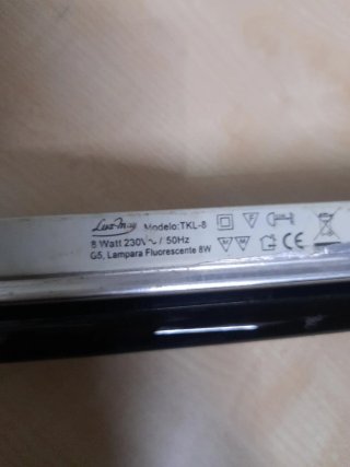 Tubo T5, 8W. Luz Negra UV
