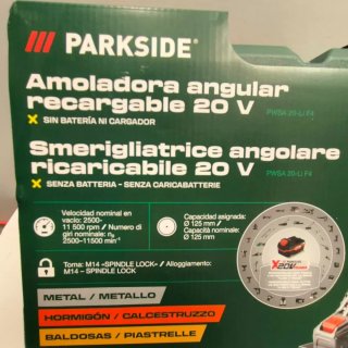 Radial Parkside X20V TEAM con cargador y baterías