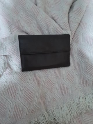 Billetera marrón y rosa genuine leather