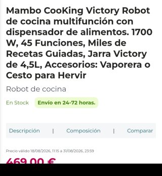 Robot Cocina Mambo Victory Chefcrown