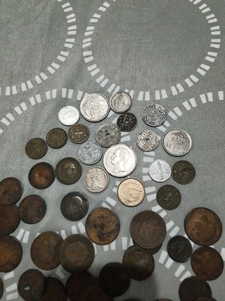 Lote 50 Monedas Antiguas España y de cobre