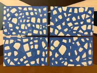 4 Obras Abstractas Jacinta Gil Roncalés Años 70