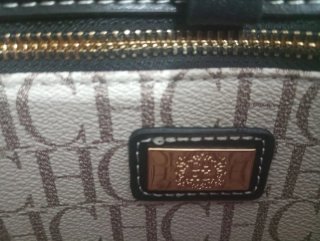 Bolso parecido Carolina Herrera Beige y Rojo