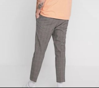 Pantaloni a quadri grigi H&M taglia M