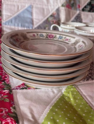 Conjunto 5 Chávenas de Café com Pires em Porcelana