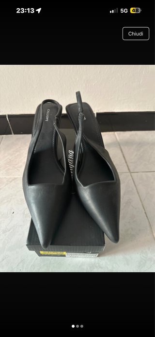 Scarpe slingback nere