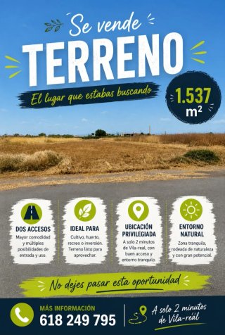 Terreno 1.537 m² en Vila-real