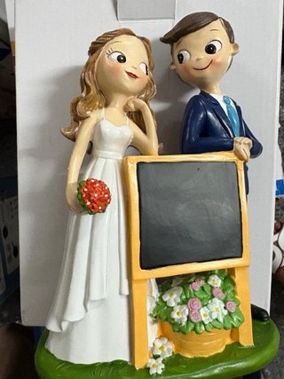 Figura Novios Tarta Pizarra