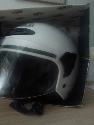 Casco de moto blanco Helix