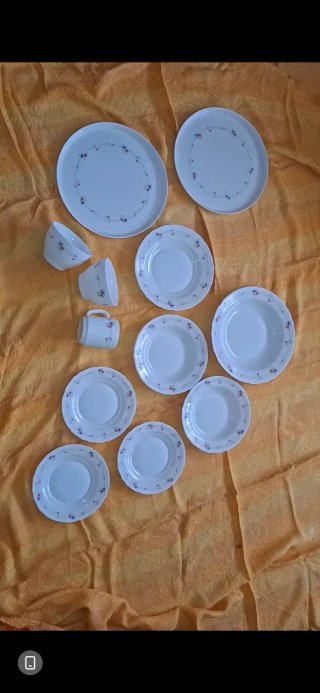 13 Piezas vajilla Harmonia Argal en vidrio opalina